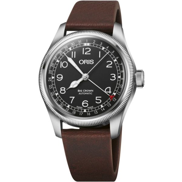 画像1: 腕時計 オリス ORIS ビッグクラウン ポインターデイト 機械式自動巻 メンズ ヴァルデンブルグ鉄道リミテッドエディション 01 754 7785 4084-Set 40mm 鹿革 正規品 (1)