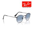 画像4: RayBan レイバン Round metal ラウンドメタル サングラス メガネフレーム 50□21 ブラック 50□21 ブラック ブルー RB3447 002/3F メーカー2年保証 クロス付き 正規品 (4)