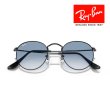 画像6: RayBan レイバン Round metal ラウンドメタル サングラス メガネフレーム 50□21 ブラック 50□21 ブラック ブルー RB3447 002/3F メーカー2年保証 クロス付き 正規品 (6)