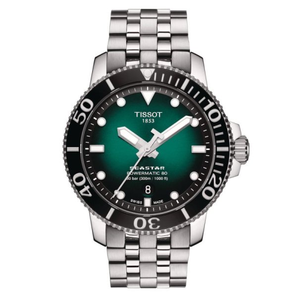 画像1: ティソ TISSOT シースター1000 オートマティック SEASTAR 1000 POWERMATIC 80 メンズ 機械式自動巻き T1204071109101 T120.407.11.091.01 ステンレス ベルト パワーリザーブ80時間 正規輸入品 (1)