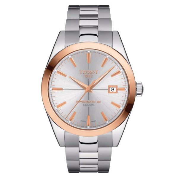 画像1: ティソ TISSOT ジェントルマン オートマティック GENTLEMAN AUTOMATIC メンズ 機械式自動巻き T9274074103100 T927.407.41.031.00 ステンレス ベルト 18Kベゼル パワーリザーブ80時間 正規品 (1)