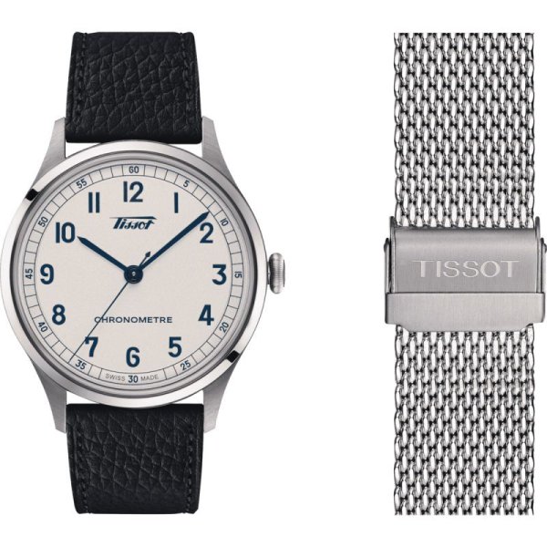 画像1: T1424641603200 ティソ TISSOT Heritage 1938 Automatic COSC メンズ 機械式自動巻き T142.464.16.062.00 39mm クロノメーター 替えベルト付き 正規輸入品 (1)