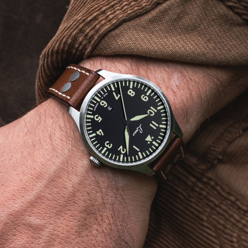 時計の上月 腕時計 Laco ラコ パイロットウォッチ クオーツ 861807.2.D 
