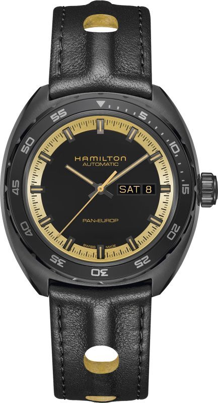 ハミルトン HAMILTON 腕時計 メンズ H35435820 アメリカン クラシック パンユーロ デイデイト オート 自動巻き ベージュxサンドベージュ アナログ表示