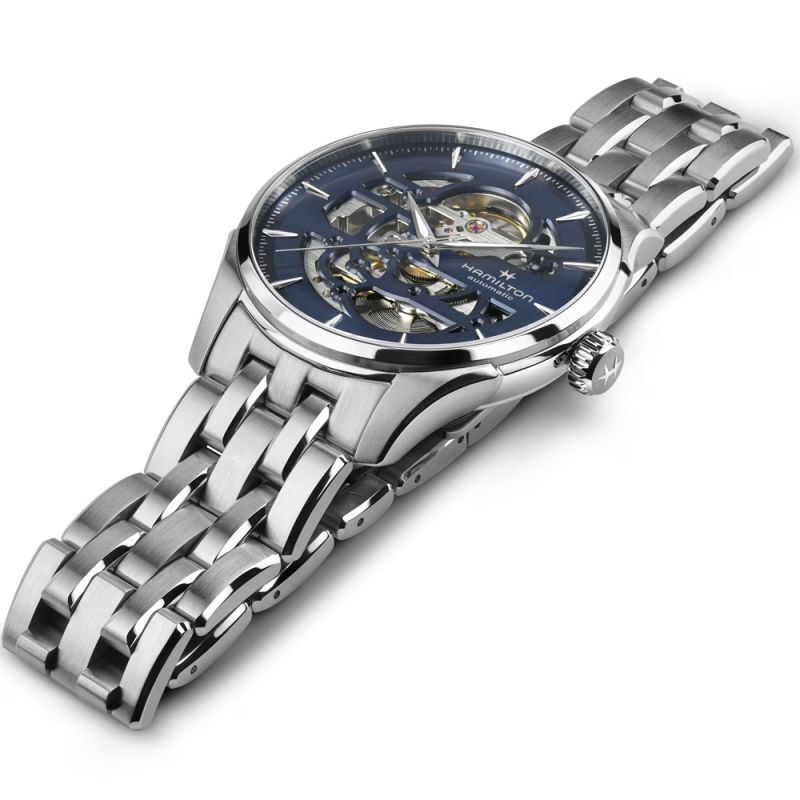 ハミルトン HAMILTON 腕時計 メンズ H42535141 ジャズマスター スケルトン オート 自動巻き ネイビー/スケルトンxシルバー アナログ表示